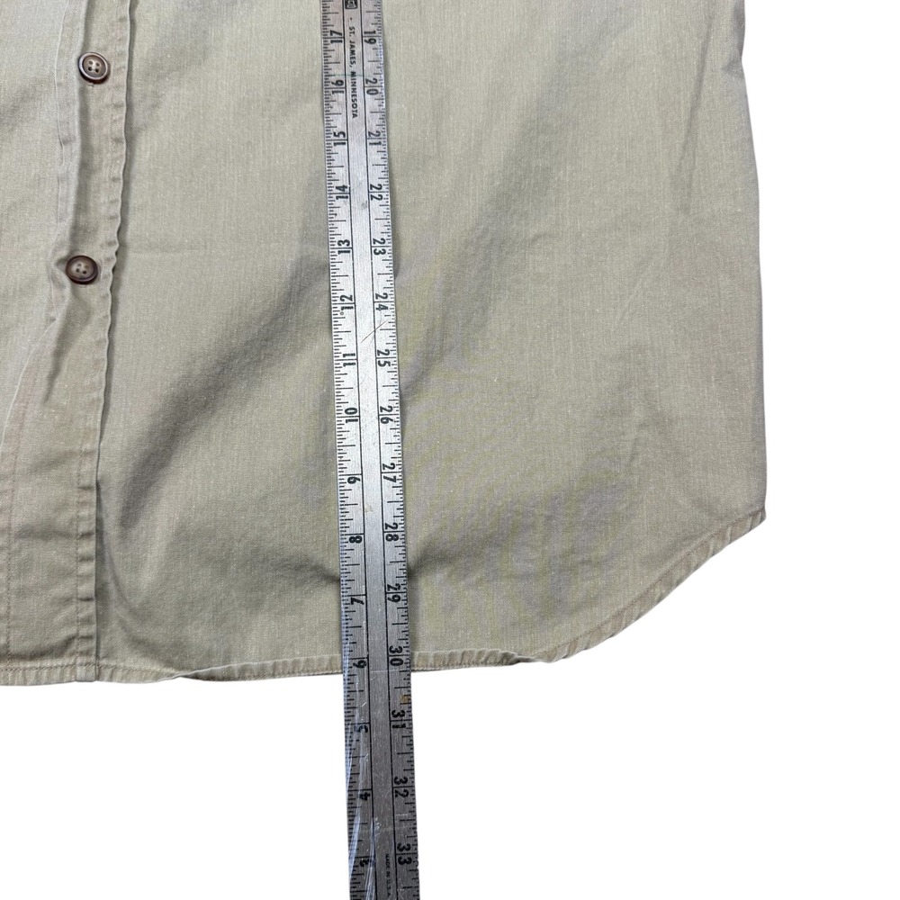 North River Mens XL Khaki Tan Short Sleeve Utility Fishing Hiking Shirt Cotton - Picture 7 of 10